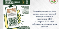 С 1 апреля 2025 года единый федеральный чат медико-психологической поддержки семей и участников СВО перешел на круглосуточный режим работы. - Управление культуры